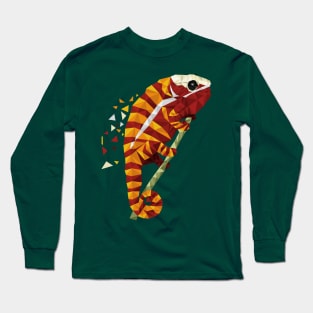 Chameleon poly art Long Sleeve T-Shirt